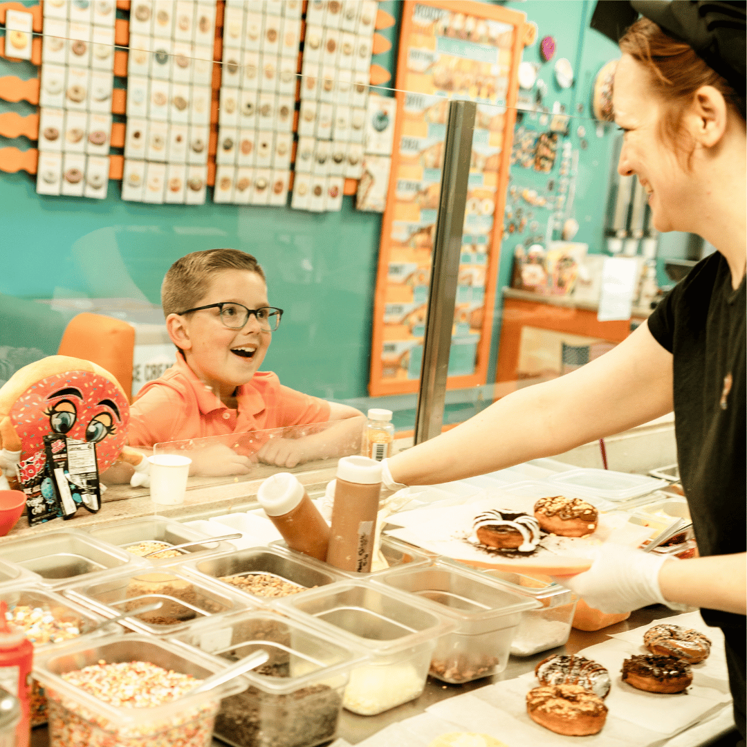 Desert Donuts Brenda Making Donuts & Boy Watching