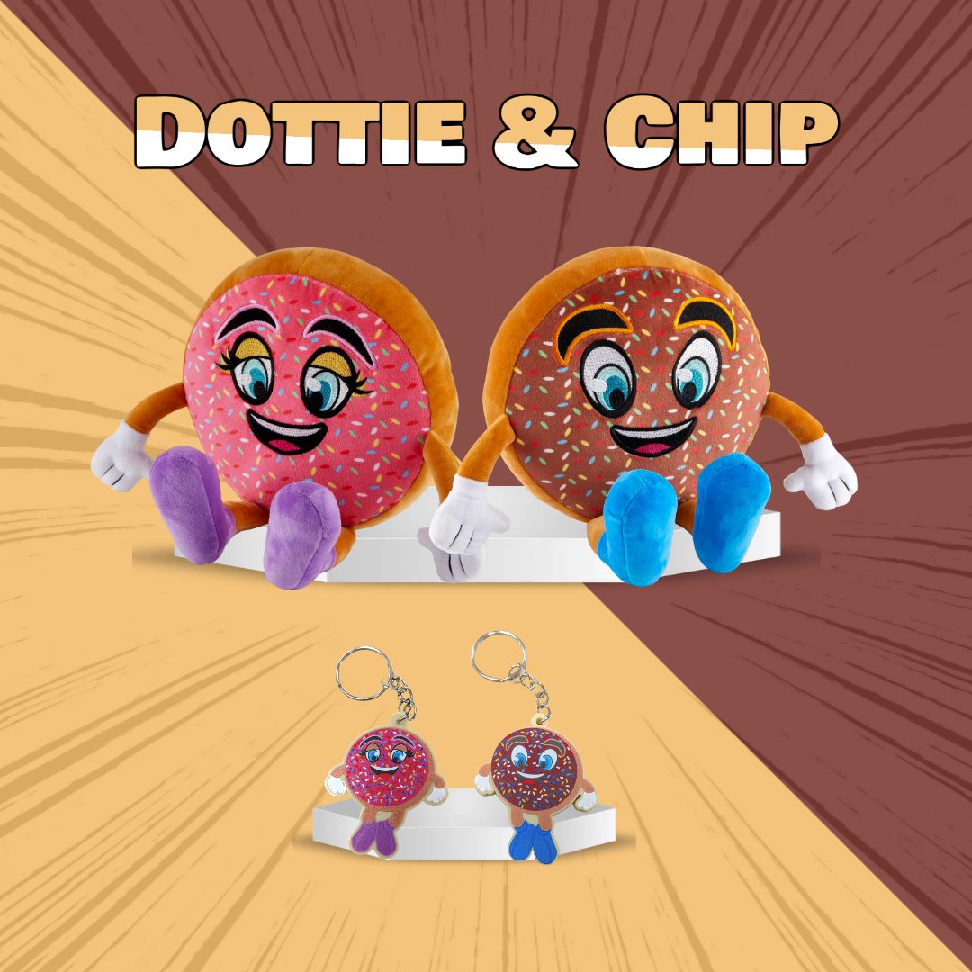 Dottie and chip Plushies and keychains